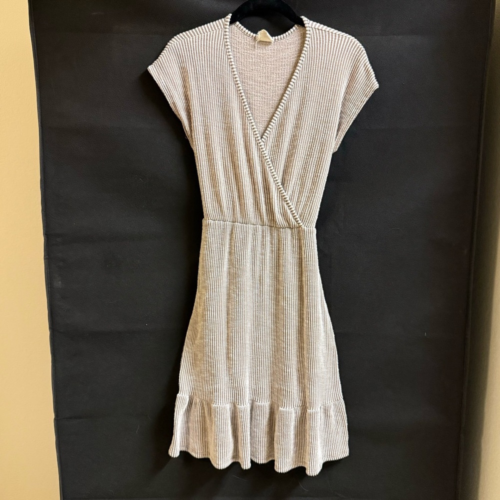 Striped V-Neck Dress